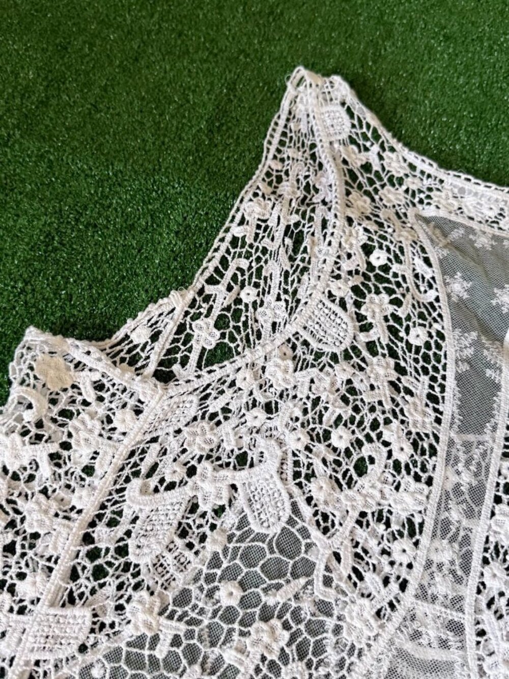 Roommates Boho Ivory Crochet Lace Sheer Tank Top Festival Cover Up Plus Size 3X - Picture 14 of 14